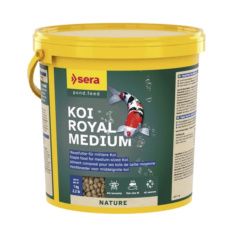 Preisknaller sera Koi Royal Medium 3,8 Liter - Hauptfutter für Koi 12-25 cm-